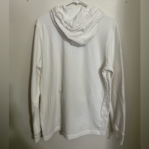 UNDER ARMOUR‎ Classic Logo Graphic Hooded Long Sleeve T White Blue Men's Size M - Picture 4 of 4